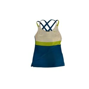 Colorblock Tank Top with Strappy Back